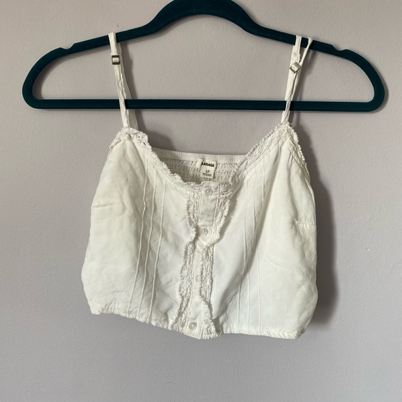 Garage S white cropped tank - Picture 1 of 1